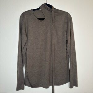 Brown Long Sleeve with Scarf